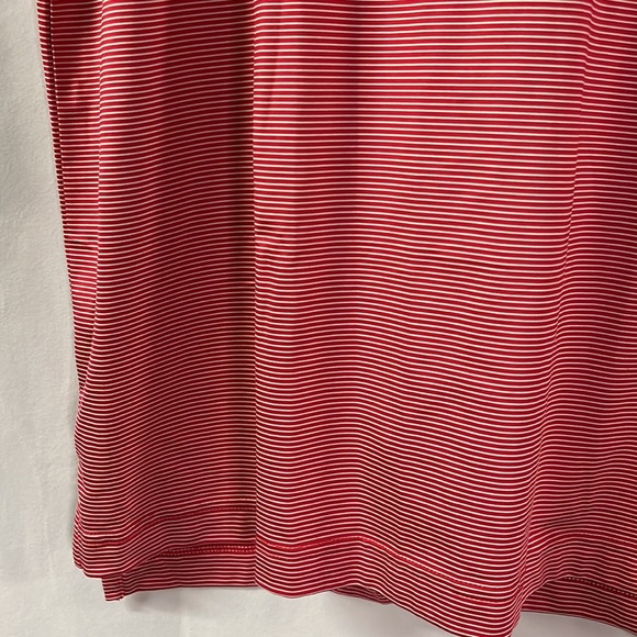 🛍 6 for $35 • Chase 54 Red & White Striped Golf Polo Shirt - Picture 8 of 16